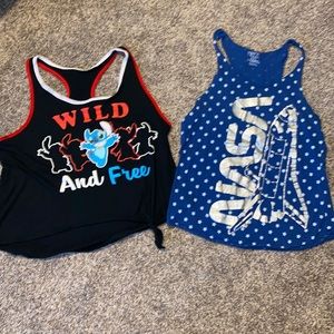 XL NASA and Stitch Tank Lot x2